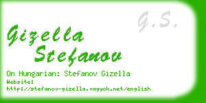 gizella stefanov business card